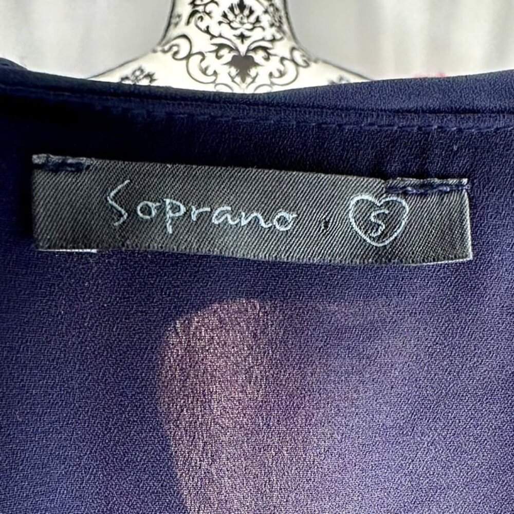 Soprano Sleeveless Junior's Navy Dress Size Small - Picture 6 of 7